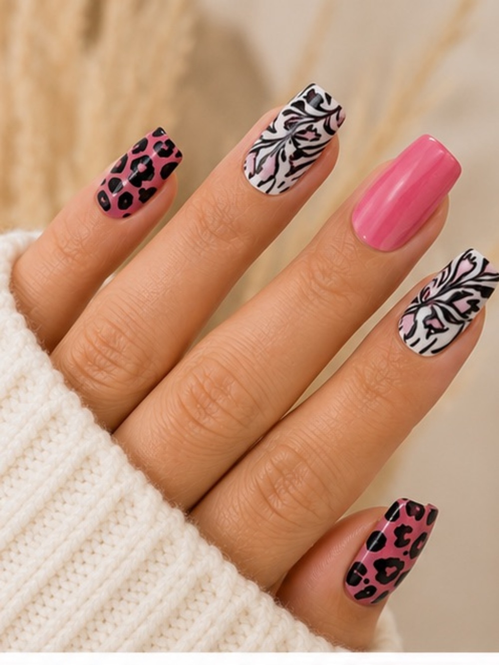 🩷 🦓Pink Zebra and Leopard 🐆 💕
Nails 5 for $20 or $7 each